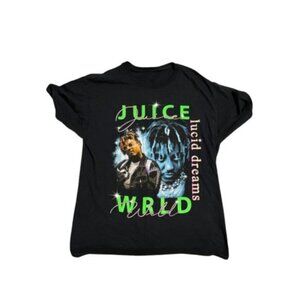 Juice WRLD Graphic T-Shirt - Hip Hop Rap Music Tee - Black Streetwear Shirt